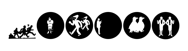 SilhouPeopleTwo  Free Fonts Download