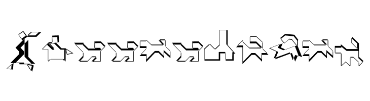 TangramWhiteBlack  Free Fonts Download