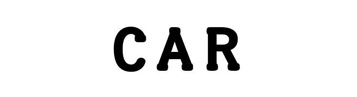 CAR Halter Font