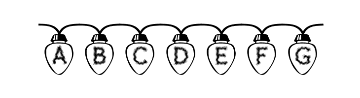 Fuzzy Xmas Lights  Free Fonts Download