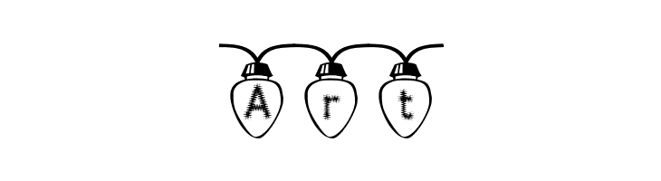 Fuzzy Xmas Lights  Free Fonts Download