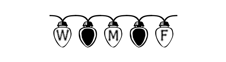 Fuzzy Xmas Lights  Free Fonts Download