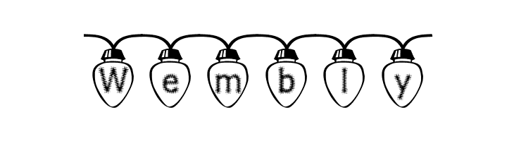 Fuzzy Xmas Lights  Free Fonts Download