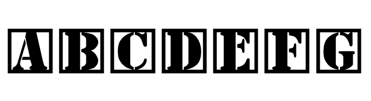 StencilBricksNineSeven  Free Fonts Download
