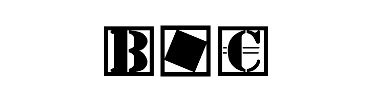 StencilBricksNineSeven  Free Fonts Download