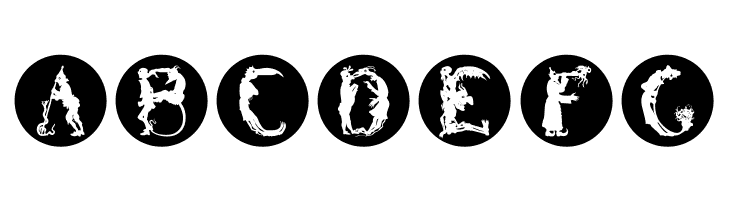 ABCDEFG DevilsAlphabets Font