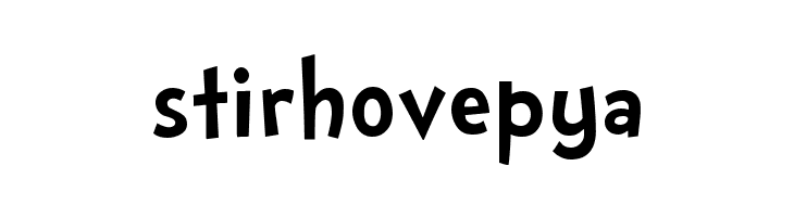 stirhovepya Doctor Soos Bold Font