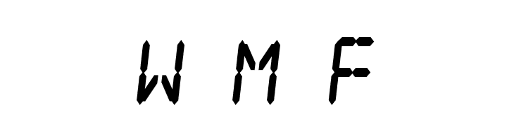 Digital dream Fat Skew Narrow  Free Fonts Download