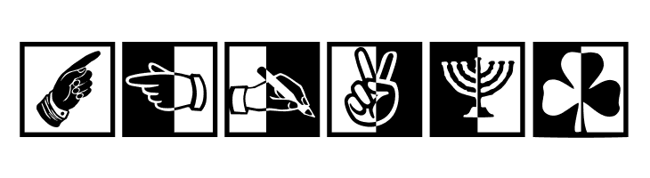 BlackWhiteSigns  Free Fonts Download