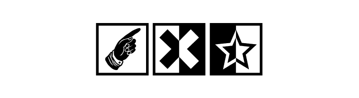BlackWhiteSigns  Free Fonts Download