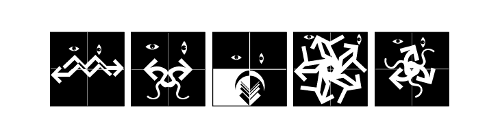 AbstractFacesThree  Free Fonts Download