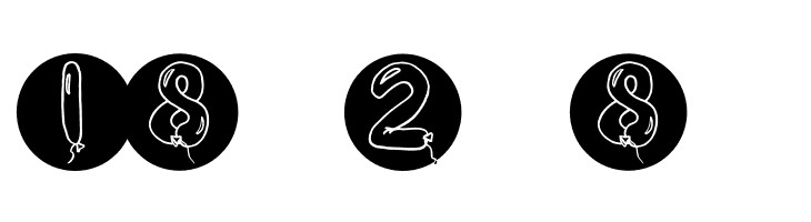 BalloonDigits  Free Fonts Download