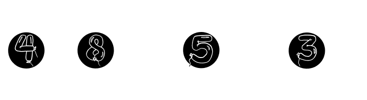 BalloonDigits  Free Fonts Download