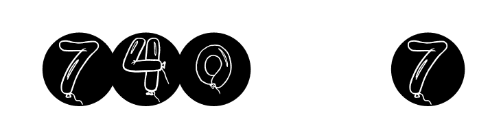 BalloonDigits  Free Fonts Download