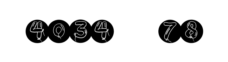 BalloonDigits  Free Fonts Download