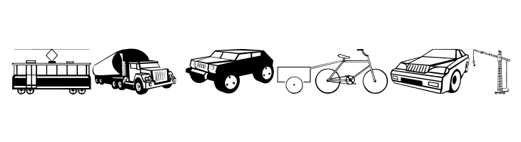 TrafficVehicles  Free Fonts Download