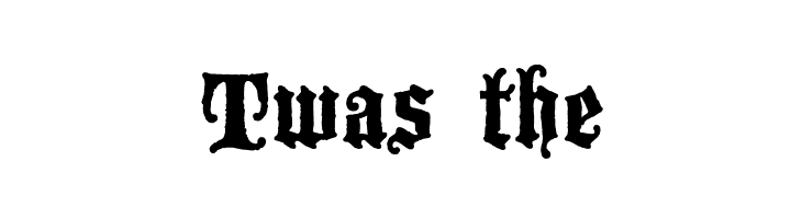 Twas%2Bthe Blackwood Castle Font