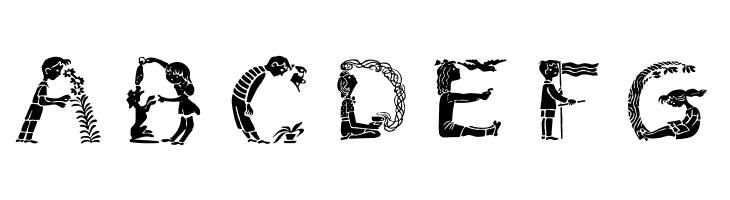 ChildrensAlphabetInvers  Free Fonts Download