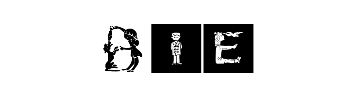 ChildrensAlphabetInvers  Free Fonts Download