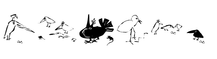SaulsRandomBirds  Free Fonts Download