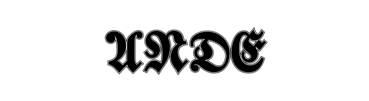 Walbaum-Fraktur Inline Bold  Free Fonts Download