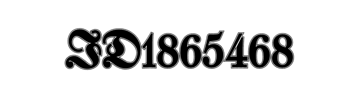 Walbaum-Fraktur Inline Bold  Free Fonts Download