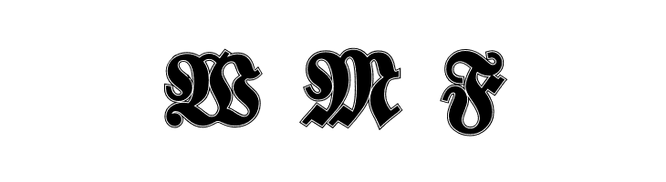 Walbaum-Fraktur Inline Bold  Free Fonts Download