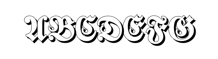 Walbaum-Fraktur Shadow Bold  Free Fonts Download