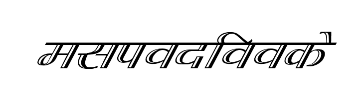 Kruti Dev 070  Italic  Free Fonts Download