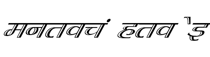 Kruti Dev 070  Italic  Free Fonts Download