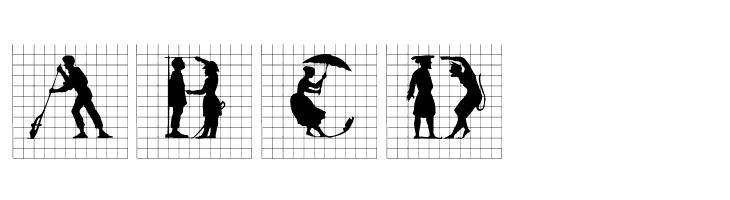 SilhouettesInGrids  Free Fonts Download