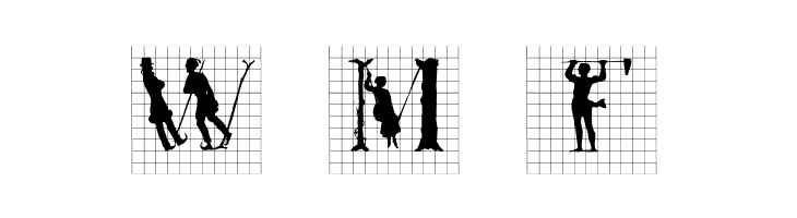 SilhouettesInGrids  Free Fonts Download