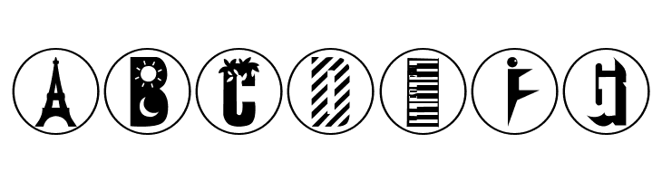 FamousPix-Circles  Free Fonts Download