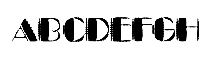 ABCDEFGH Kaptin Tribble Wound Font