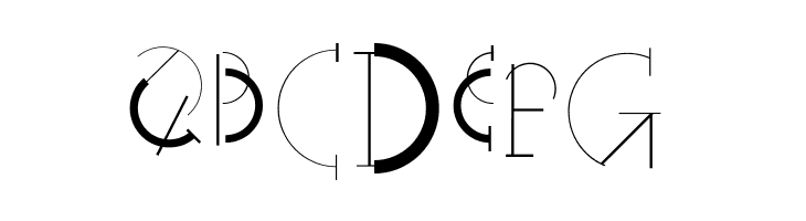 HalfCircleAlphabetXP  Free Fonts Download