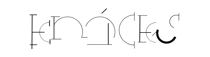 HalfCircleAlphabetXP  Free Fonts Download