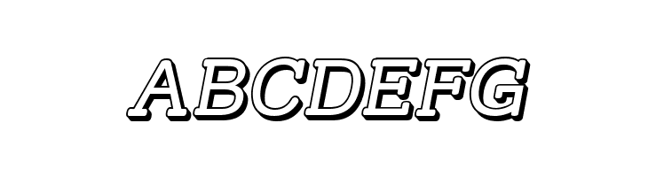 Street Slab - 3D Italic  Free Fonts Download