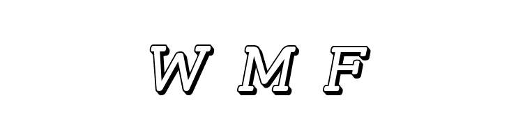 Street Slab - 3D Italic  Free Fonts Download