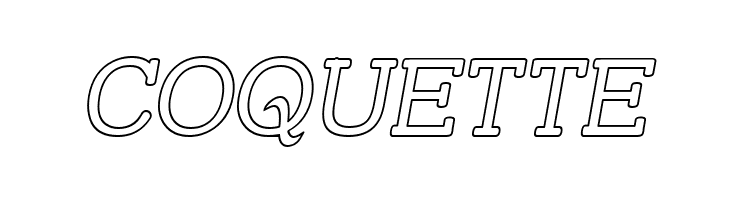 Street Slab - Outline Italic  Free Fonts Download