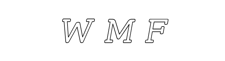 Street Slab - Outline Italic  Free Fonts Download