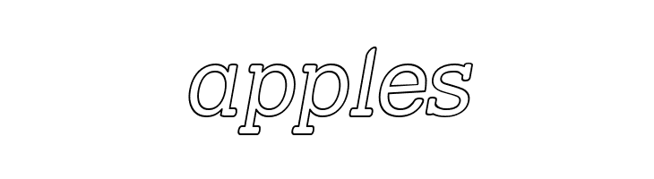 Street Slab - Outline Italic  Free Fonts Download