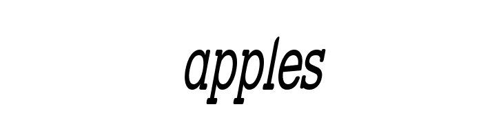 Street Slab - Super Narrow Italic  Free Fonts Download