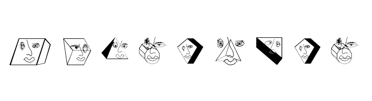 GeometricFaces  Free Fonts Download