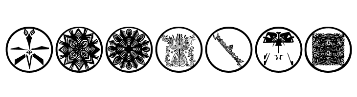 AbstractOrnamentBatsTwo  Free Fonts Download