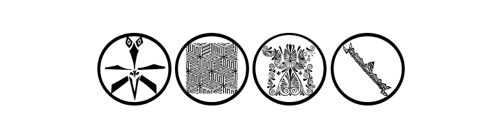 AbstractOrnamentBatsTwo  Free Fonts Download