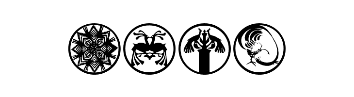 AbstractOrnamentBatsTwo  Free Fonts Download