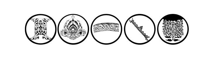 AbstractOrnamentBatsTwo  Free Fonts Download