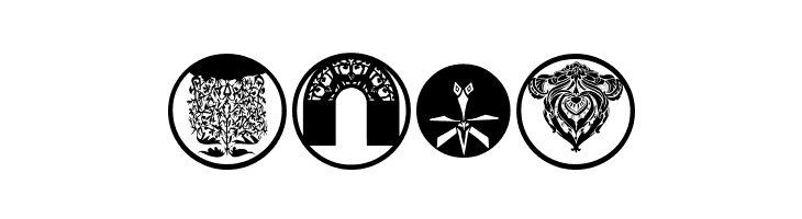 AbstractOrnamentBatsTwo  Free Fonts Download