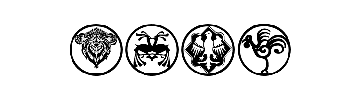 AbstractOrnamentBatsTwo  Free Fonts Download