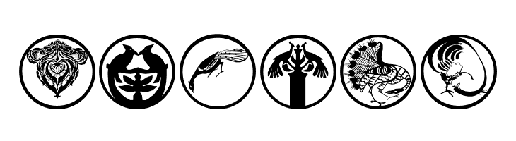 AbstractOrnamentBatsTwo  Free Fonts Download